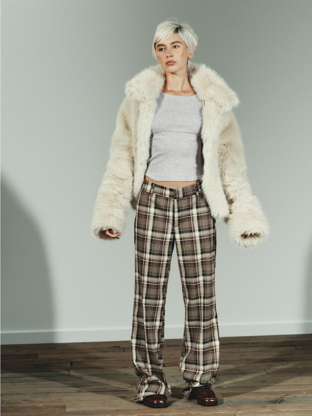 ZARA PLAID PANTS size S - Picture 9 of 12